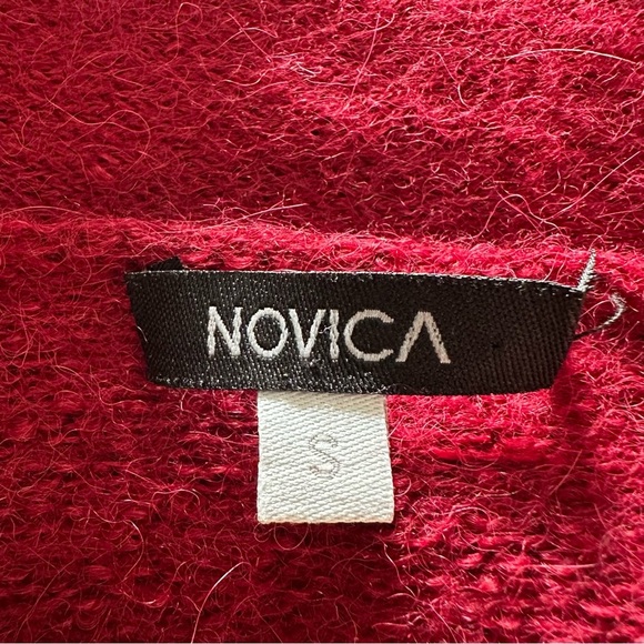Novica 100% Alpaca Sweater Cardigan S Made In Peru - Picture 11 of 13